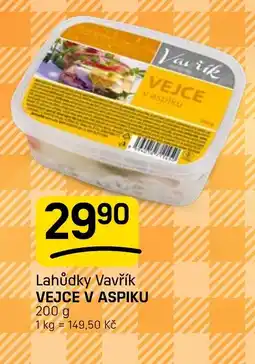 Flop Lahůdky Vavřík VEJCE V ASPIKU nabídka