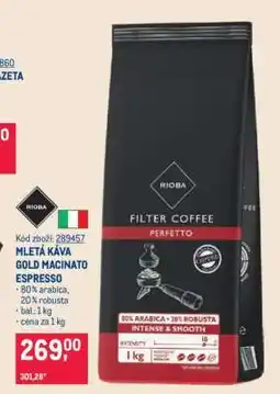 Makro MLETÁ KÁVA GOLD MACINATO ESPRESSO nabídka