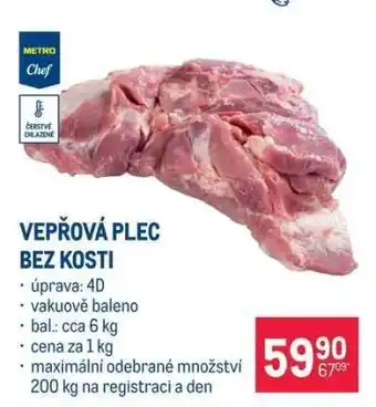Vepřová plec bez kosti