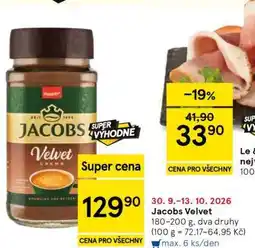 Tesco Jacobs Velvet nabídka