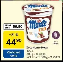 Tesco Zott Monte Mega nabídka
