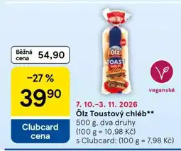Tesco Ölz toustový chléb nabídka