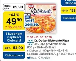 Tesco DR. Oetker Ristorante pizza nabídka