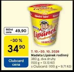 Tesco Madeta Lipánek rodinný nabídka