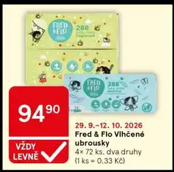Tesco Fred Flo Vlhčené ubrousky nabídka