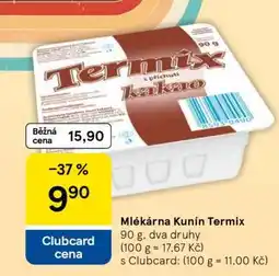 Tesco Mlékárna Kunín Termix nabídka