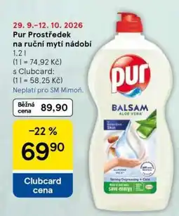 Tesco Pur Prostředek na ruční mytí nádobí nabídka