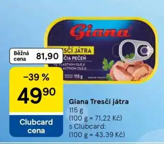 Tesco Giana Tresčí játra • nabídka