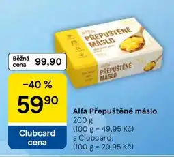 Tesco Alfa Přepuštěné máslo nabídka