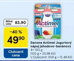 Tesco Danone Actimel Jogurtový nápoj jahodovo-banánový nabídka