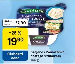 Tesco Krajánek Pomazánka Cottage s tuňákem nabídka