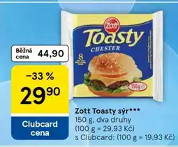 Tesco Zott Toasty sýr nabídka