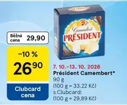 Tesco Président camembert nabídka
