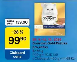 Tesco Gourmet Gold Paštika pro kočky nabídka