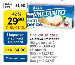 Tesco Želetava Smetanito nabídka