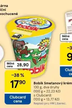 Tesco BOBÍK - smetanový krém nabídka