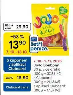 Tesco JOJO bonbony nabídka