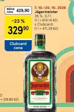 Tesco Jägermeister nabídka
