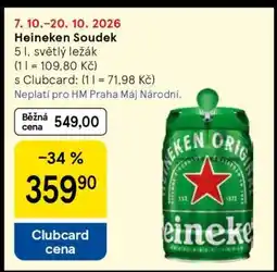 Tesco HEINEKEN SOUDEK nabídka