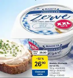 Tesco Madeta Jihočeské žervé XXL nabídka
