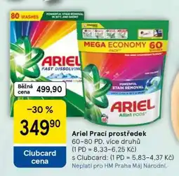 Tesco Ariel prací prostředek nabídka