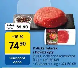 Tesco Polička Tatarák z hovězí kýty nabídka