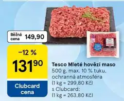 Tesco Tesco Mleté hovězí maso nabídka