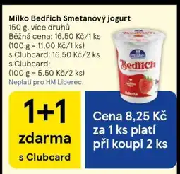 Tesco Milko Bedřich Smetanový jogurt nabídka