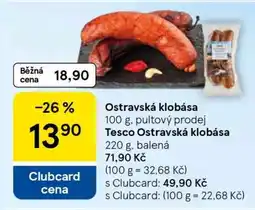 Tesco Ostravská klobása nabídka