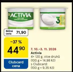 Tesco Activia nabídka