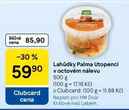 Tesco Lahůdky Palma Utopenec v octovém nálevu nabídka