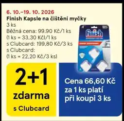 Tesco Finish kapsle na čistění myčky nabídka