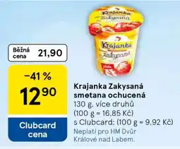 Tesco Krajanka Zakysaná smetana ochucená nabídka