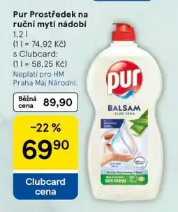 Tesco Pur Prostředek na ruční mytí nádobí nabídka