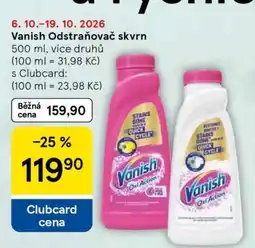 Tesco Vanish Odstraňovač skvrn nabídka