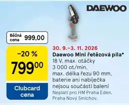 Tesco Daewoo Mini řetězová pila nabídka