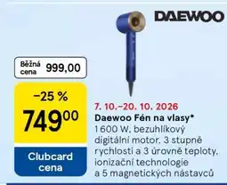 Tesco Daewoo Fén na vlasy nabídka