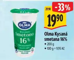 Albert Olma Kysaná smetana 16% nabídka