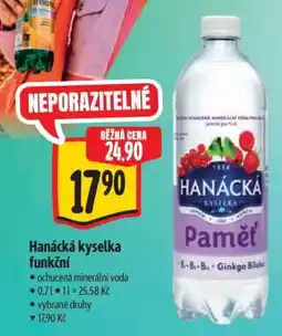 Albert Hanácká kyselka funkční nabídka