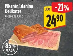 Albert Pikantní slanina Delikates nabídka
