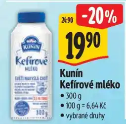 Albert Kunín Kefírové mléko nabídka