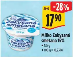 Albert Milko Zakysaná smetana 15% nabídka