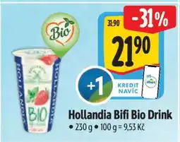 Albert Hollandia Bifi BIO drink nabídka