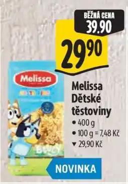 Albert MELISSA Dětské těstoviny nabídka