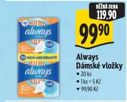 Albert Always Dámské vložky nabídka