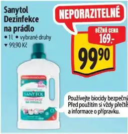 Albert Sanytol Dezinfekce na prádlo nabídka
