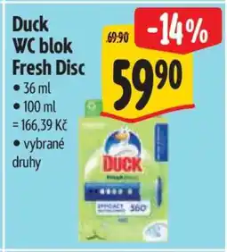 Albert Duck WC blok Fresh Disc nabídka