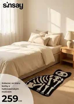Sinsay sinsay koberec ve tvaru kočky s halloweenským motivem nabídka