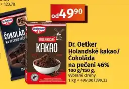 COOP TIP Dr Oetker holandské kakao čokoláda na pečení 46% nabídka
