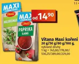 COOP TIP Vitana Maxi koření nabídka